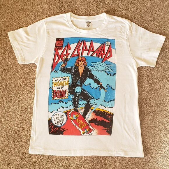 Def Leppard Other - Def Leppard double-sided Hysteria comic tour band graphic tee